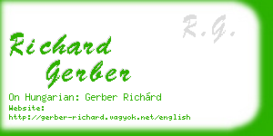 richard gerber business card